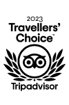 Logo Tripadvisor Travellers&rsquo; Choice 2023 assegnato al villaggio Lido di Pomposa per l&rsquo;eccellenza nell&rsquo;ospitalit&agrave;